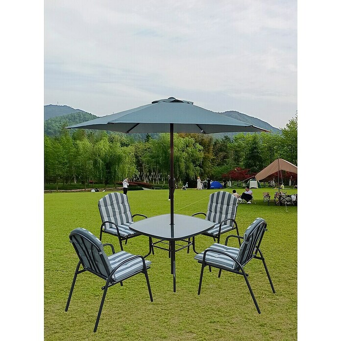 Set de muebles de jardín Dakota (6 pzs., Antracita) | BAUHAUS