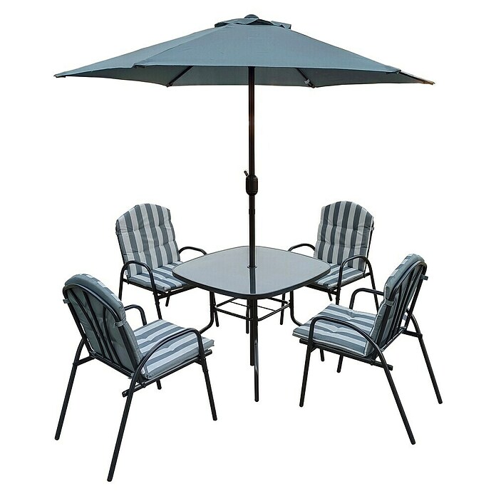 Set de muebles de jardín Dakota (6 pzs., Antracita) | BAUHAUS