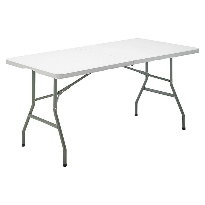 Mesa de jardín Every (L x An x Al: 152 x 70 x 74 cm, Acero/HDPE, Blanco roto, Abatible) | BAUHAUS