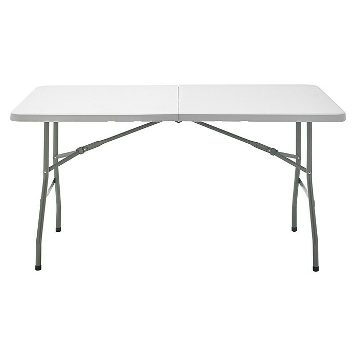 Mesa de jardín Every (L x An x Al: 152 x 70 x 74 cm, Acero/HDPE, Blanco roto, Abatible) | BAUHAUS