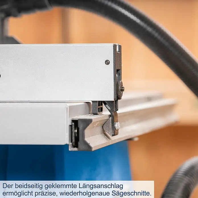 Scheppach Tischkreissäge HS 105 - 2.000 W, Durchmesser Sägeblatt: 255 mm, Schnitttiefe bei 90 °: 75 mm - Präziser Längsanschlag für exakte und wiederholgenaue Schnitte. Unverzichtbar für professionelle Holzarbeiten.