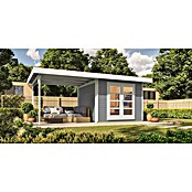 Weka Gartenhaus Designhaus 126 B+ (Außenmaß inkl. Dachüberstand (B x T): 645 x 377 cm, Holz, Grau/Weiß, 17,759 m²) | BAUHAUS