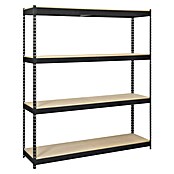 Simonrack Simonforte Estantería para cargas pesadas Chipboard (Al x An x Pr: 200 x 150 x 75 cm, Capacidad de carga por balda: 600 kg, Número de baldas: 4 ud., Inserción, Antracita/Madera) | BAUHAUS