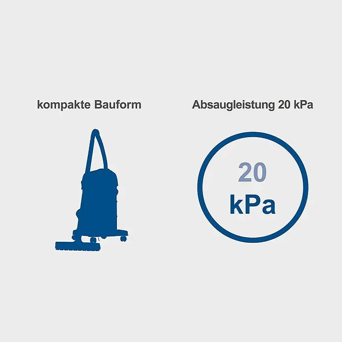 Scheppach Elektro-Nass- & Trockensauger NTS30 Premium - 1.300 W, 30 l - Kompakter Staubsauger mit starker Saugleistung.