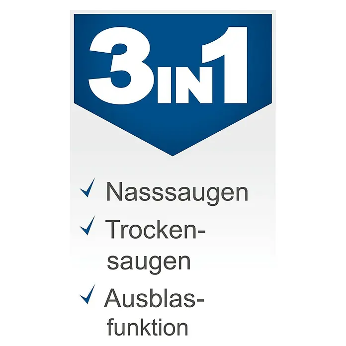 Scheppach Elektro-Nass- & Trockensauger NTS30 Premium - 1.300 W, 30 l - 3-in-1-Funktion: Nasssaugen, Trockensaugen und Ausblasfunktion für vielfältige Reinigungsaufgaben mit diesem praktischen Reinigungsgerät.