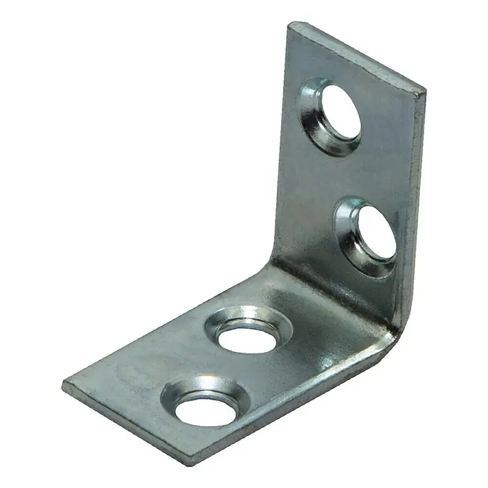 Stabilit Stuhlwinkel - 25 x 15 x 25 mm, 1 Stk., Stahl - Winkelverbinder aus Metall mit Löchern. Geeignet für Holzkonstruktionen und Möbelbau.