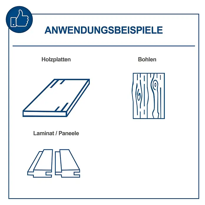 Scheppach Tauchsäge PL 55 Special Edition - 1.200 W - Anwendungsbeispiele: Holzplatten, Bohlen und Laminat/Paneele.