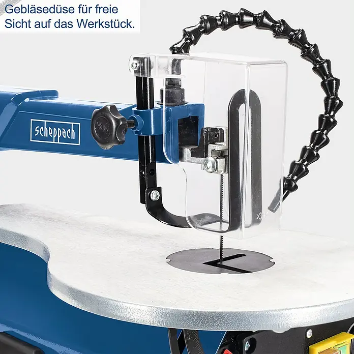 Scheppach Dekupiersäge SD 1600 V - 120 W - Scheppach Dekupiersäge: Präzises Sägen für feine Werkstücke mit Gebläsedüse für freie Sicht auf das Werkstück.