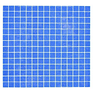 Mosaikfliese Quadrat Glas Uni (L x B: 32,7 x 30,5 cm, Kobalt, Glänzend)