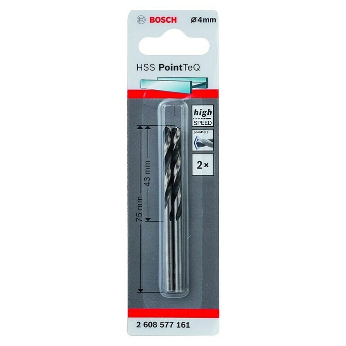 Bosch Metaalborenset HSS 4 mm - 2 stuks (2 st.) | BAUHAUS