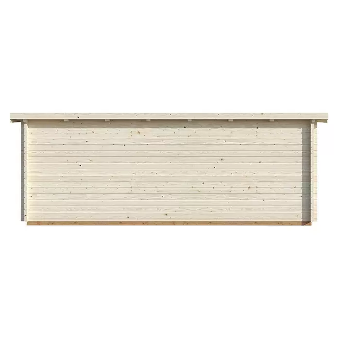 Palmako Caseta de jardín Lisa - Medidas ext. (An x Pr): 578 x 447 cm, Madera, Natural - Pared lateral de madera natural clara para caseta de jardín, con tablones horizontales.