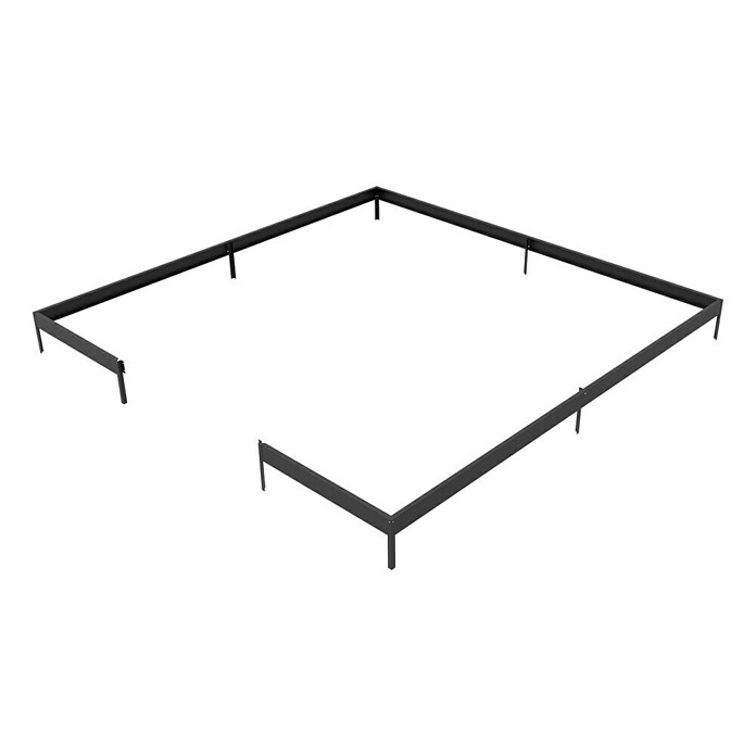 Juliana Fundament für Gewächshaus Oase (2,96 x 4,39 x 0,12 m, Schwarz, Passend für: Juliana Gewächshaus Grand Oase)