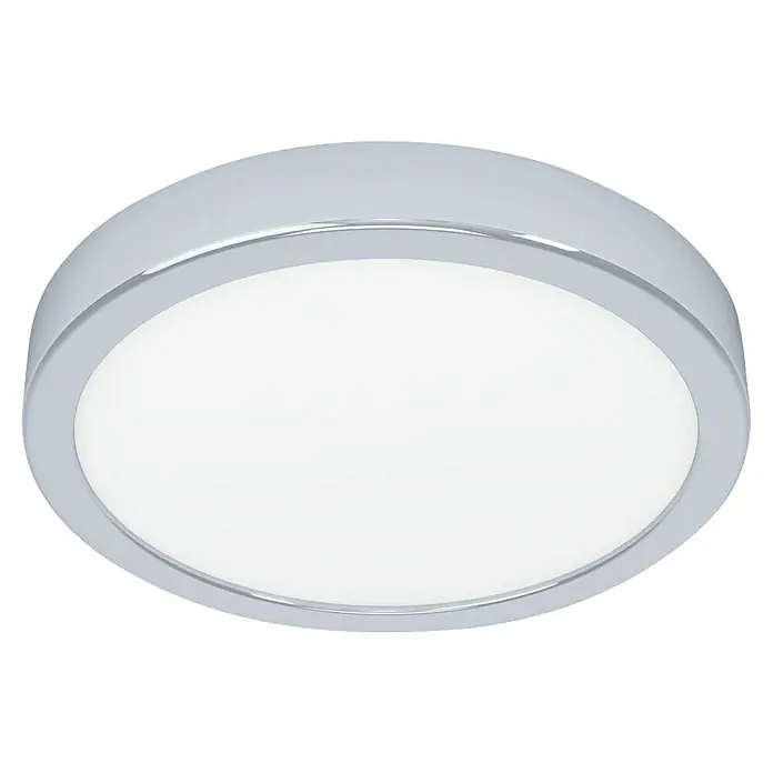 Eglo Fueva 6 LED-Deckenleuchte - 11,5 W, Chrom, Warmweiß - Moderne LED-Deckenleuchte mit Chromrahmen und hellem, flächigem Licht für Wohnräume.
