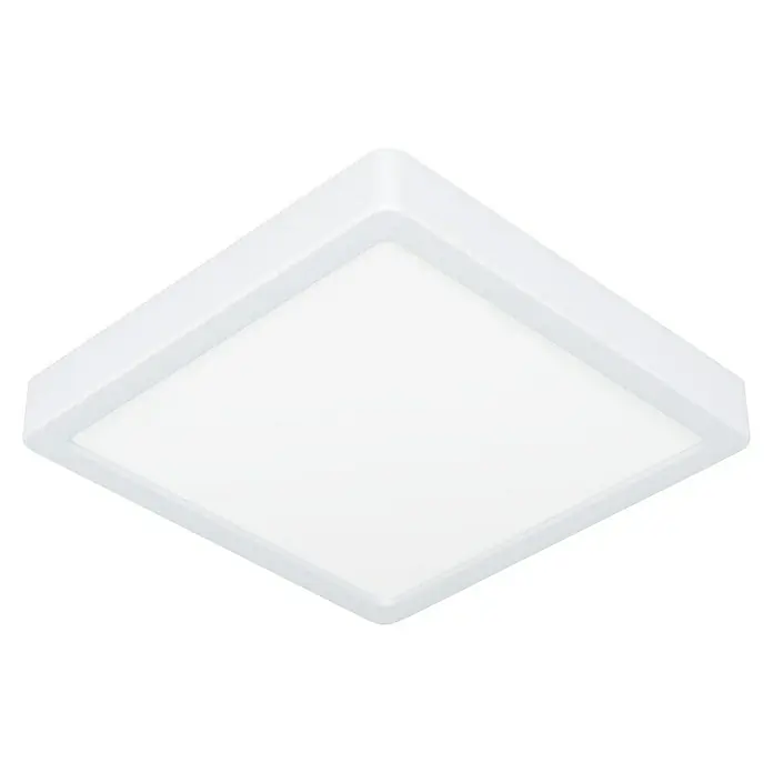 Eglo Fueva 6 Downlight LED empotrable - 10,5 W, L x An x Al: 22 x 22 x 2 cm, Blanco, Blanco frío - Lámpara de techo cuadrada blanca.