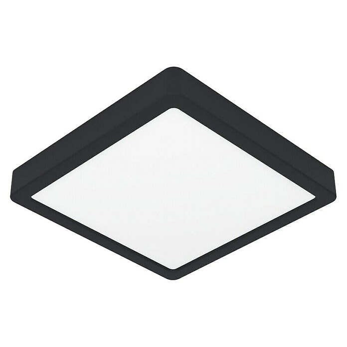 Eglo Fueva 6 Downlight LED empotrable (10,5 W, L x An x Al: 22 x 22 x 2 cm, Negro, Blanco frío) | BAUHAUS