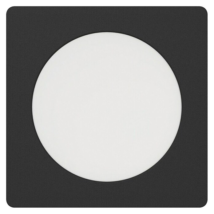 Eglo Fueva 6 Downlight LED empotrable (6 W, 11,7 x 11,7 x 3,1 cm, Negro, 2.700 K - 6.500 K, IP20) | BAUHAUS