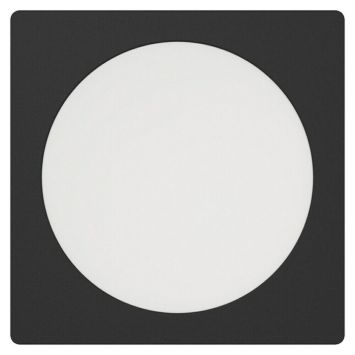 Eglo Fueva 6 Downlight LED empotrable (10 W, 16,6 x 16,6 x 3,1 cm, Negro, 2.700 K - 6.500 K, IP20) | BAUHAUS