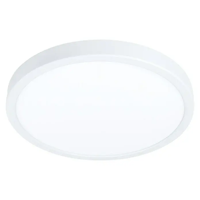 Eglo Fueva 6 Downlight empotrable LED redondo - 14,2 W, Ø x Al: 28 x 2 cm, Blanco, Blanco cálido - Plafón LED redondo blanco con un diseño simple para una iluminación brillante y uniforme. Perfecto para cualquier estancia.