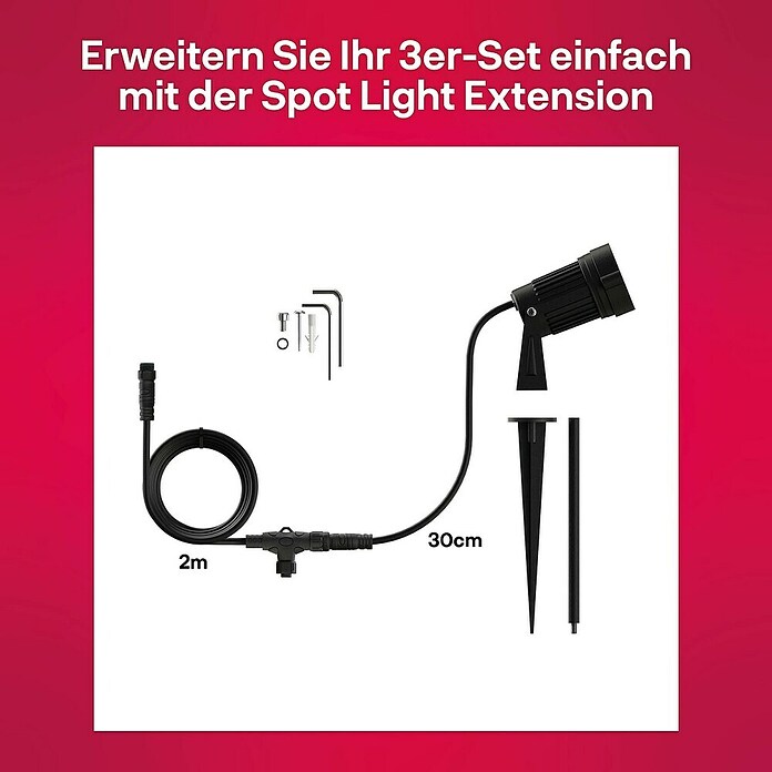 Innr Lighting LED-Gartenspot Erweiterung Colour (24 W, RGBW, IP65, 8 cm) | BAUHAUS