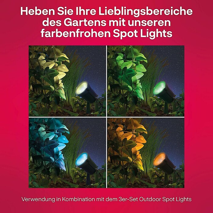 Innr Lighting LED-Gartenspot Erweiterung Colour (24 W, RGBW, IP65, 8 cm) | BAUHAUS