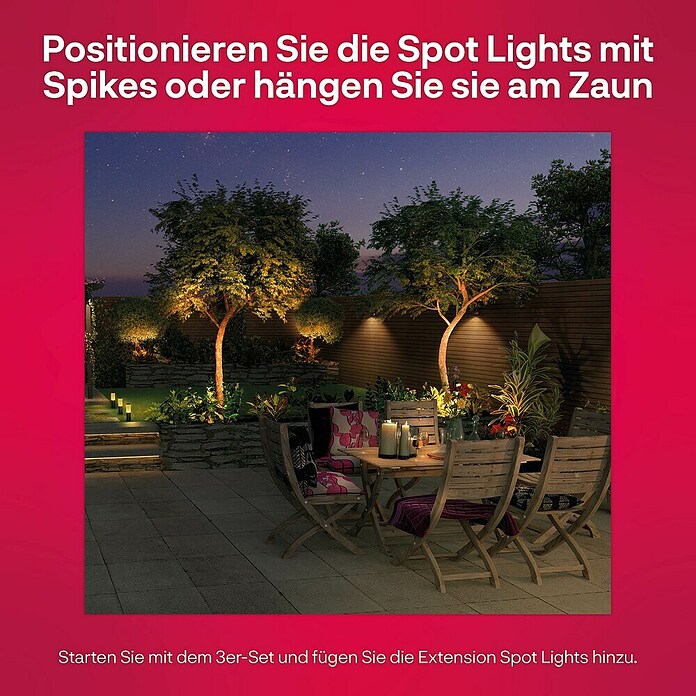 Innr Lighting LED-Gartenspot Erweiterung Colour (24 W, RGBW, IP65, 8 cm) | BAUHAUS