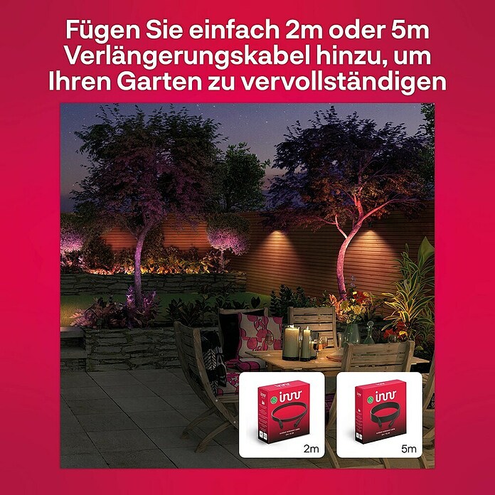 Innr Lighting LED-Gartenspot Erweiterung Colour (24 W, RGBW, IP65, 8 cm) | BAUHAUS