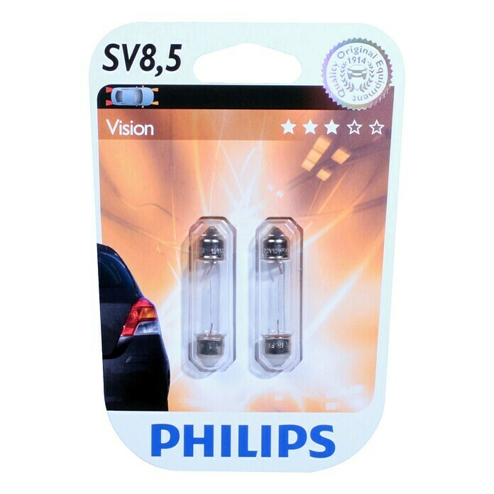 Philips Vision Soffittenlamp (C10W, 2 stk.)