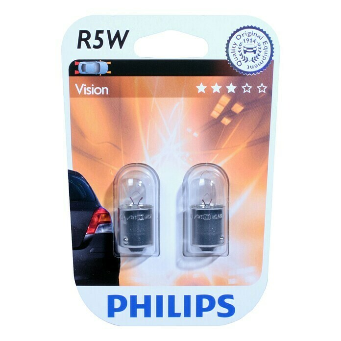 Philips Vision Signaal- en binnenverlichting R5W (R5W, 2 stk.)