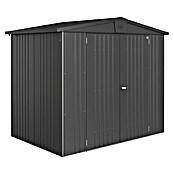 Biohort Gerätehaus Europa (Dunkelgrau Metallic, 1,56 x 2,44 x 2,03 m, Stahlblech)