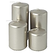 Hofer Stumpenkerzen-Set (Durchmesser: 5 cm, Platingold metallic) | BAUHAUS