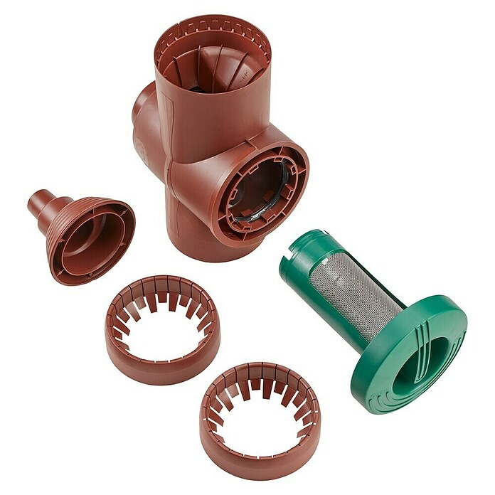 3P Technik Regensammler mit Filter Inox (Braun, Größe Anschluss: 32 mm)