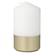 Hofer Stumpenkerze Deluxe (Weiß-Platin, Ø x H: 6 x 11 cm, 1 Stk.) | BAUHAUS