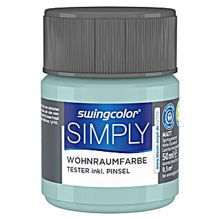 swingcolor Farbtester SIMPLY Wohnraumfarbe (Blau - Nr. 20, Matt, 50 ml)