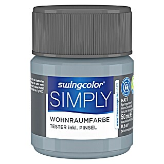 swingcolor Farbtester SIMPLY Wohnraumfarbe (Blau - Nr. 19, Matt, 50 ml)