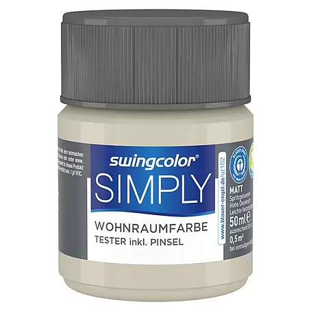 swingcolor  Farbtester SIMPLY Wohnraumfarbe