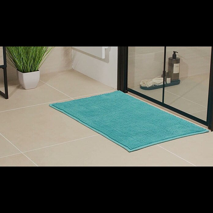 Camargue Badteppich Zottel (50 x 80 cm, Aqua, 100% Polyester) | BAUHAUS