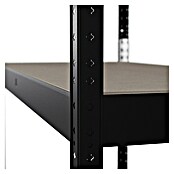 Regalux Metallregal (H x B x T: 179 x 90 x 40 cm, Traglast pro Boden: 175 kg, Anzahl Böden: 5 Stk., Stecken, Schwarz) | BAUHAUS