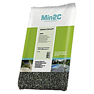 Min2C Basaltsplitt (Schiefergrün, Körnung: 9 mm - 12 mm, 25 kg)