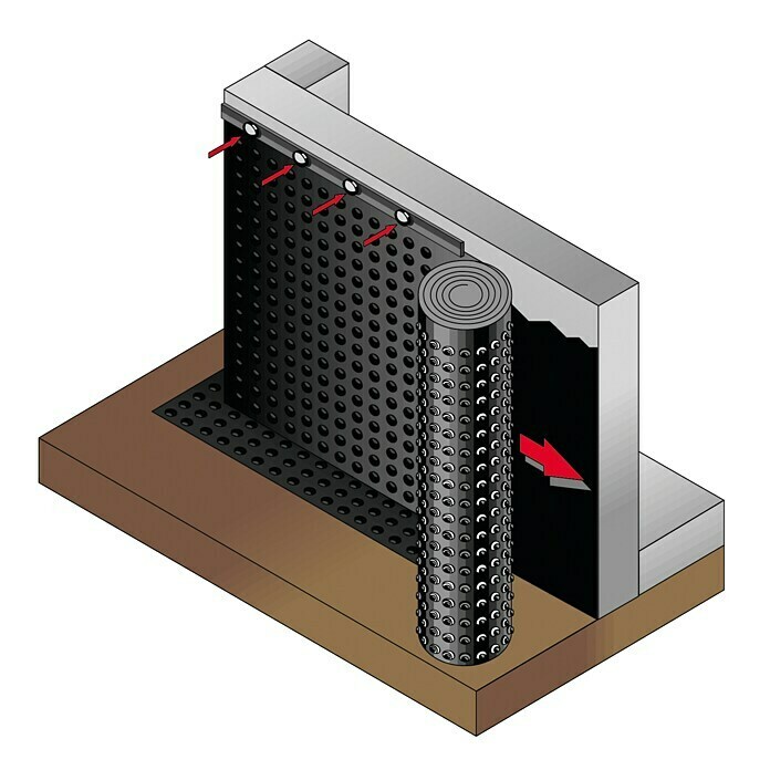 Noppenbahn10 x 0,5 m, Max. Anwendungsfläche: 5 m² Unknown