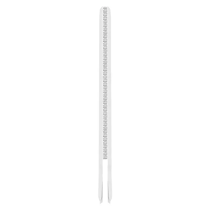 Tesa Selbstklebestrip CLICK COMBO 6X2 M & 8X2 L - 14 Stk., B x L: 20 x 85 mm - Nahaufnahme eines weißen, unbeschriebenen Notizbuchs mit Spiralbindung.