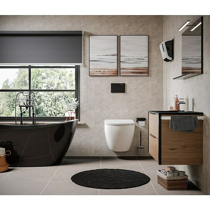 Camargue Hangend Toilet Spoelrandloos  Rome (Zonder toiletzitting, Diepspoeler, Wit)