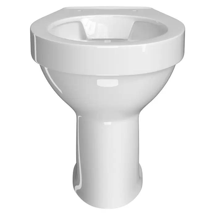 Stand-WC Delta - Spülrandlos, Ohne Spezialglasur, Spülform: Tief, WC Abgang: Waagerecht, Weiß