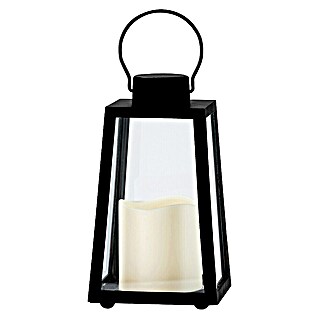 Flower Power LED-Laterne Keru (10 x 10 x 18 cm, LED-Kerze, Schwarz)