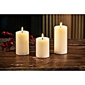 Flower Power Vela con LED Novita (Crema, Ø x Al: 7,5 x 15 cm, Cera natural) | BAUHAUS