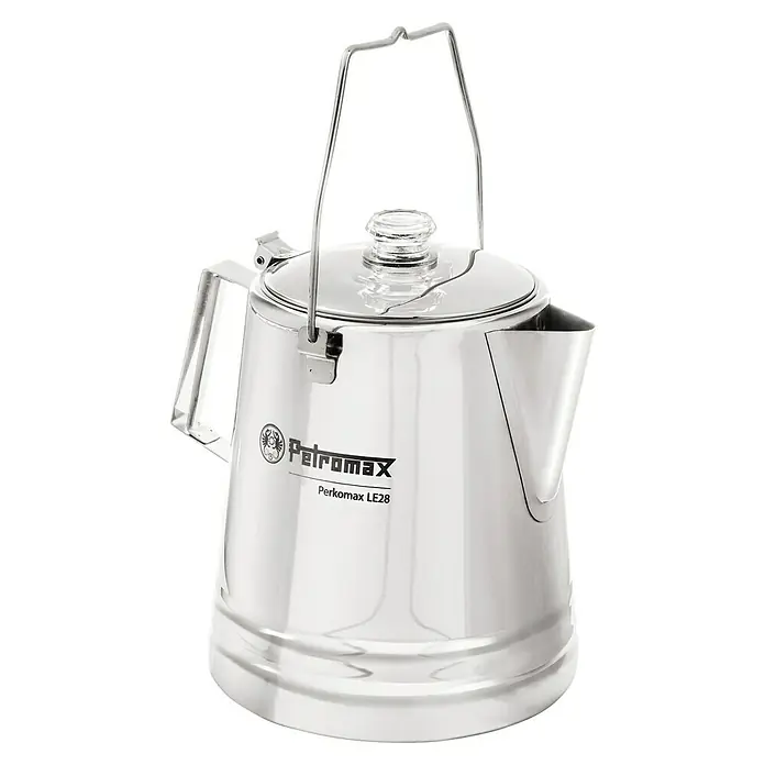 Petromax Perkolator Perkomax - Edelstahl, 3 l - Petromax Perkomax LE28 Kaffeekanne aus Edelstahl. Ideal für Outdoor-Abenteuer und Camping, für aromatischen Kaffee am Lagerfeuer.