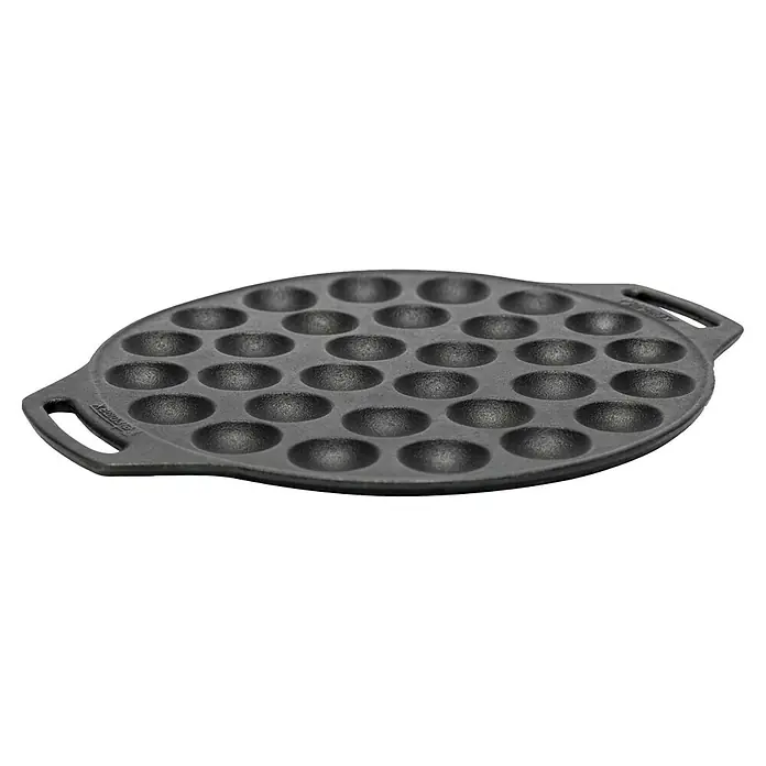 Petromax Backform Poffertjes - Gusseisen, Durchmesser: 30 cm - Bratpfanne aus Gusseisen mit vielen kleinen runden Mulden zum Zubereiten von Mini-Pfannkuchen oder anderen kleinen Speisen. Ideal für Partys.