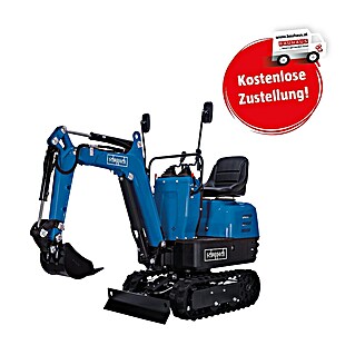Scheppach Minibagger EXC815 (6,3 kW, Motor: Benzin 4-Takt, Schwenkbereich: 360 °)