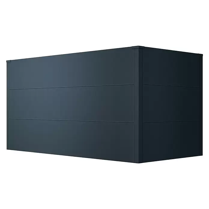 Metzler Hochbeet - 150 x 75 x 77 cm, Stahl, Anthrazit - Dunkelgraue, modulare Plattenstruktur mit horizontalen und vertikalen Fugen.