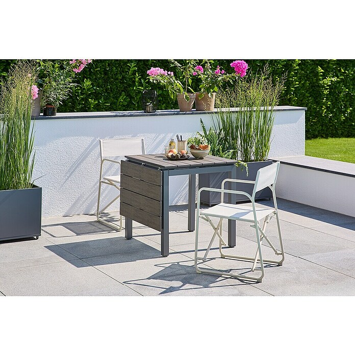 Sunfun Sarah Gartenstuhl (Aluminium, Textil, Klappbar, Light-Greige, B x T x H: 56 x 52,5 x 81 cm) | BAUHAUS