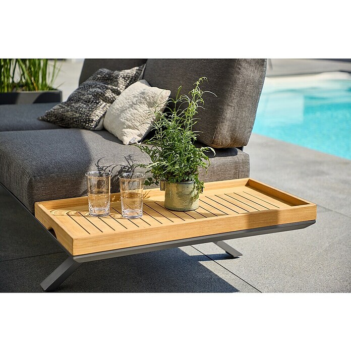 Sunfun Lumar Loungesofa (L x B x H: 195,5 x 87 x 68 cm, Night-Grey) | BAUHAUS